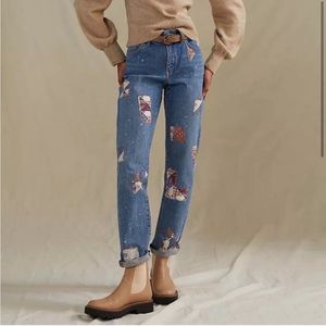 Anthropologie Pilcro Quit Patch Work Jeans